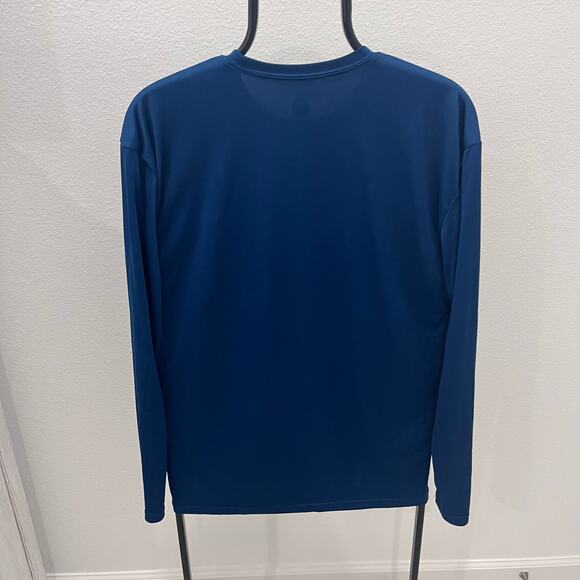 Calhoun Men’s MD New York Islanders Distressed Lines Long Sleeve Rashguard Shirt - Picture 3 of 4